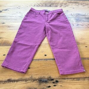 Gloria Vanderbilt Burgundy/Plum Capri Jeans - Size 6